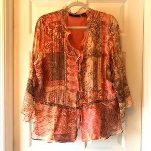🧡🤎💛FALL FAVORITE BLOUSE!! SIZE:2X💛🤎🧡